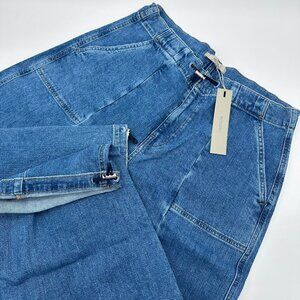 Hudson Jeans Women's Drawstring Cargo Parachute Denim Jean Pant, Size M, Chill